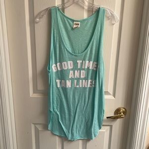 Victoria’s Secret PINK turquoise graphic beach coverup size small